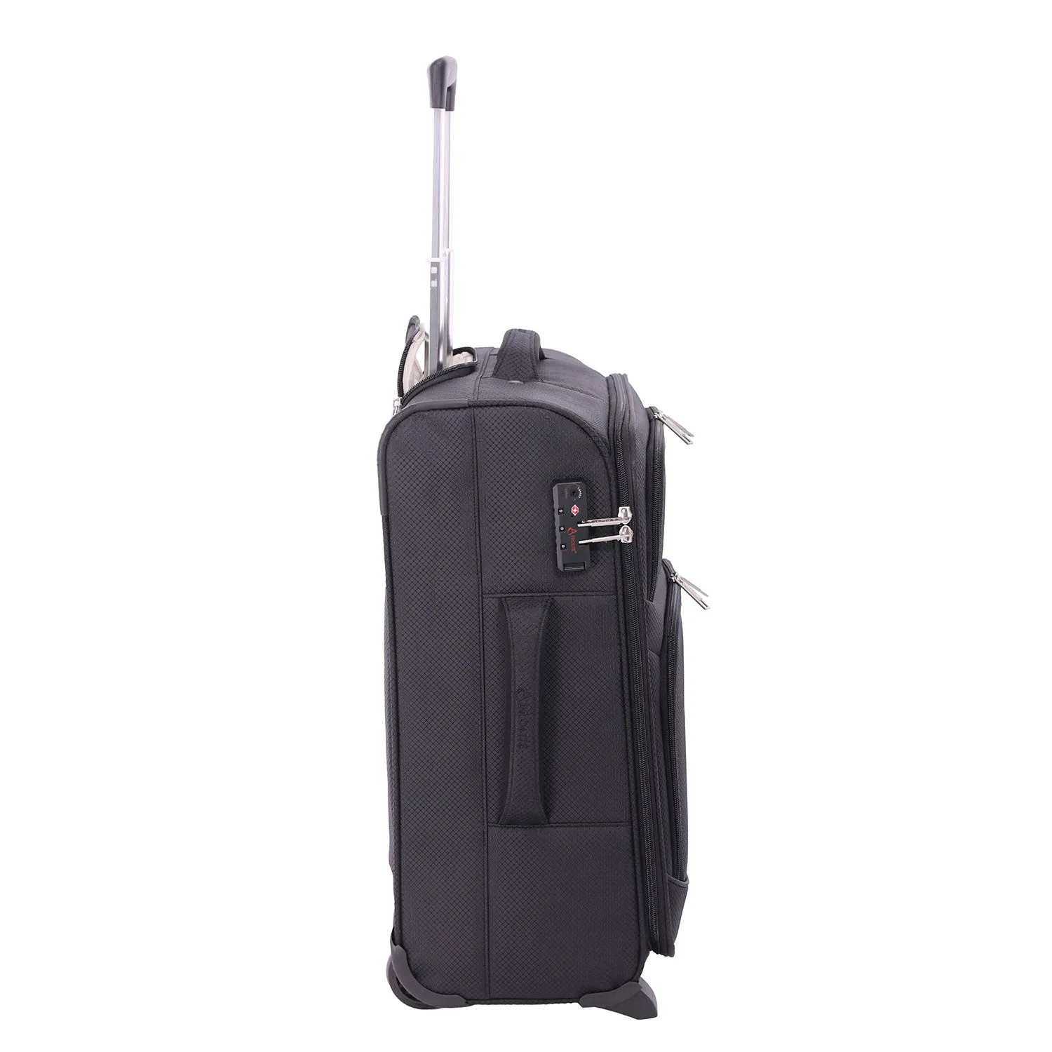 Aerolite 56x45x25cm Easyjet Large Cabin, British Airways Jet2 Maximum Allowance Lightweight 2 Wheel Carry On Hand Cabin Luggage Bag Suitcase 56x45x25 with TSA Approved Lock Black (Set of 2)