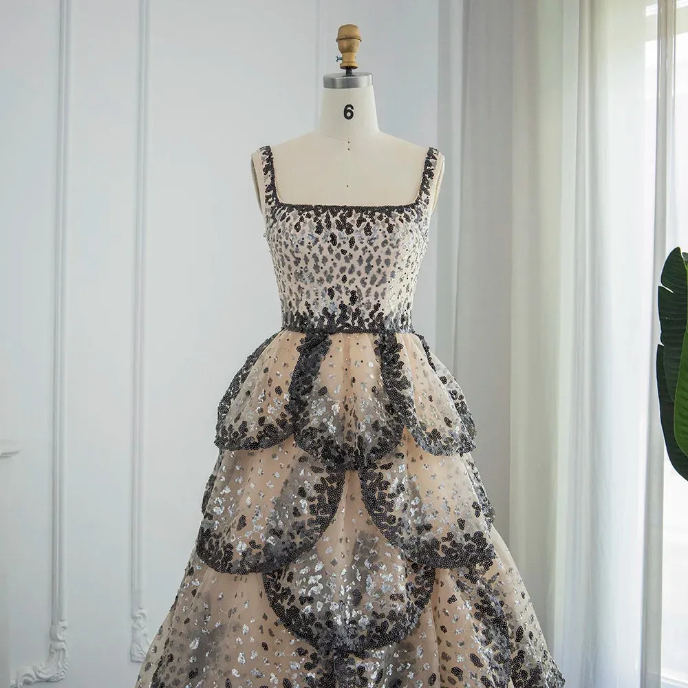 Cake Layered Luxury Evening Dress