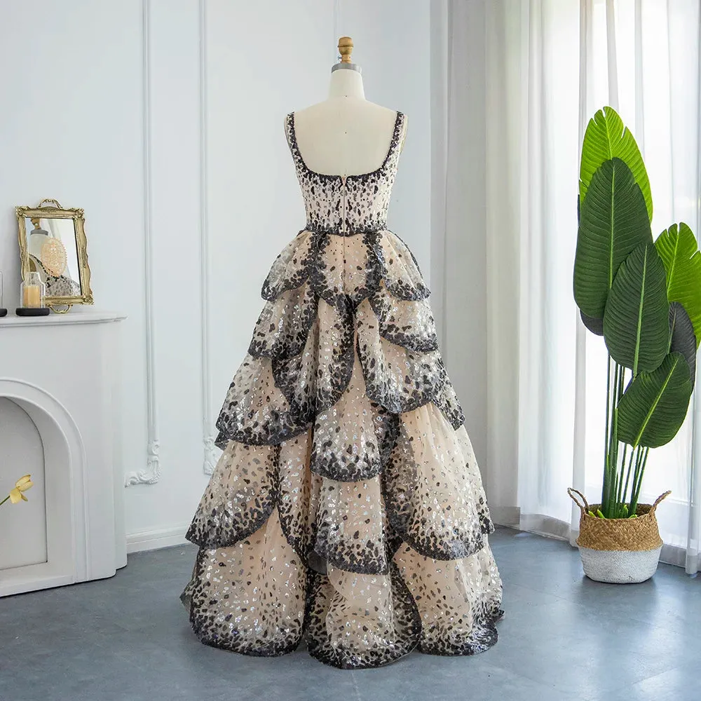Cake Layered Luxury Evening Dress