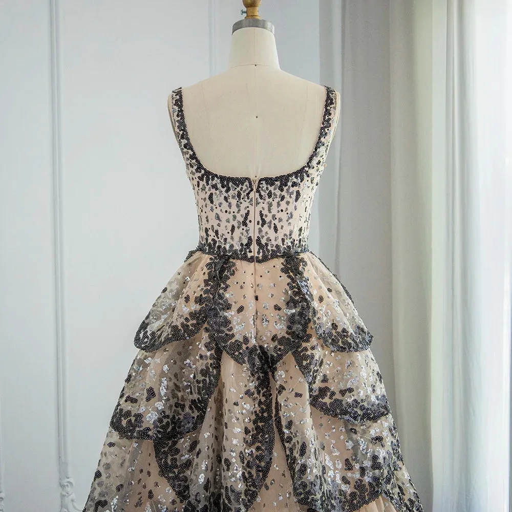 Cake Layered Luxury Evening Dress