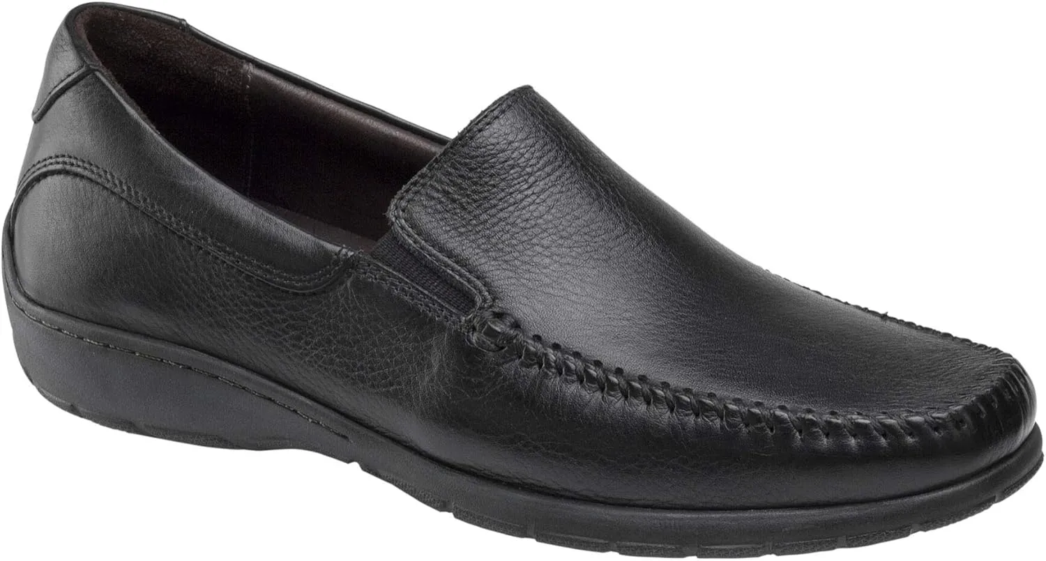 Johnston & Murphy Crawford Venetian Black Tumbled Full Grain 13 M (D)