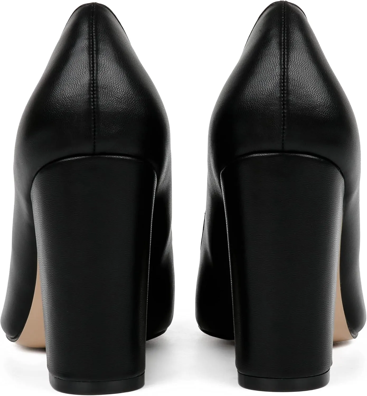 JOY IN LOVE Chunky Heels for Women High Block Heel Pointy Toe Dress Work Pumps