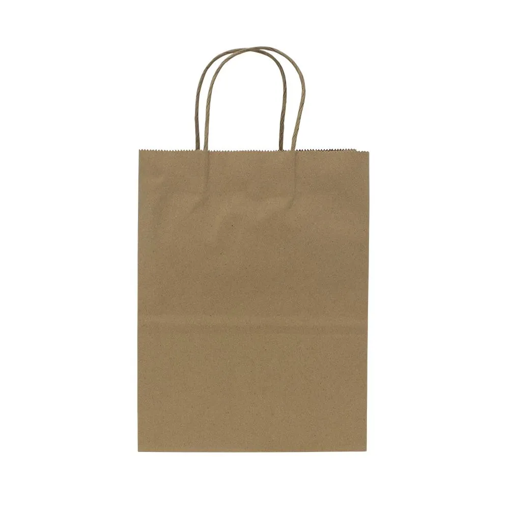 Karat Balboa (Small) Paper Shopping Bags - Kraft - 250 ct