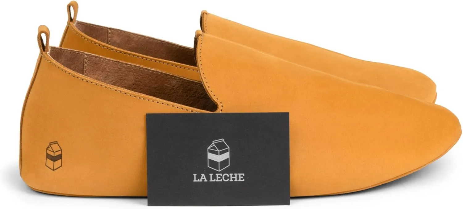 La Leche, Traditional Babouche Slippers for Men, Indoor Slippers, Full Grain Leather, Handmade