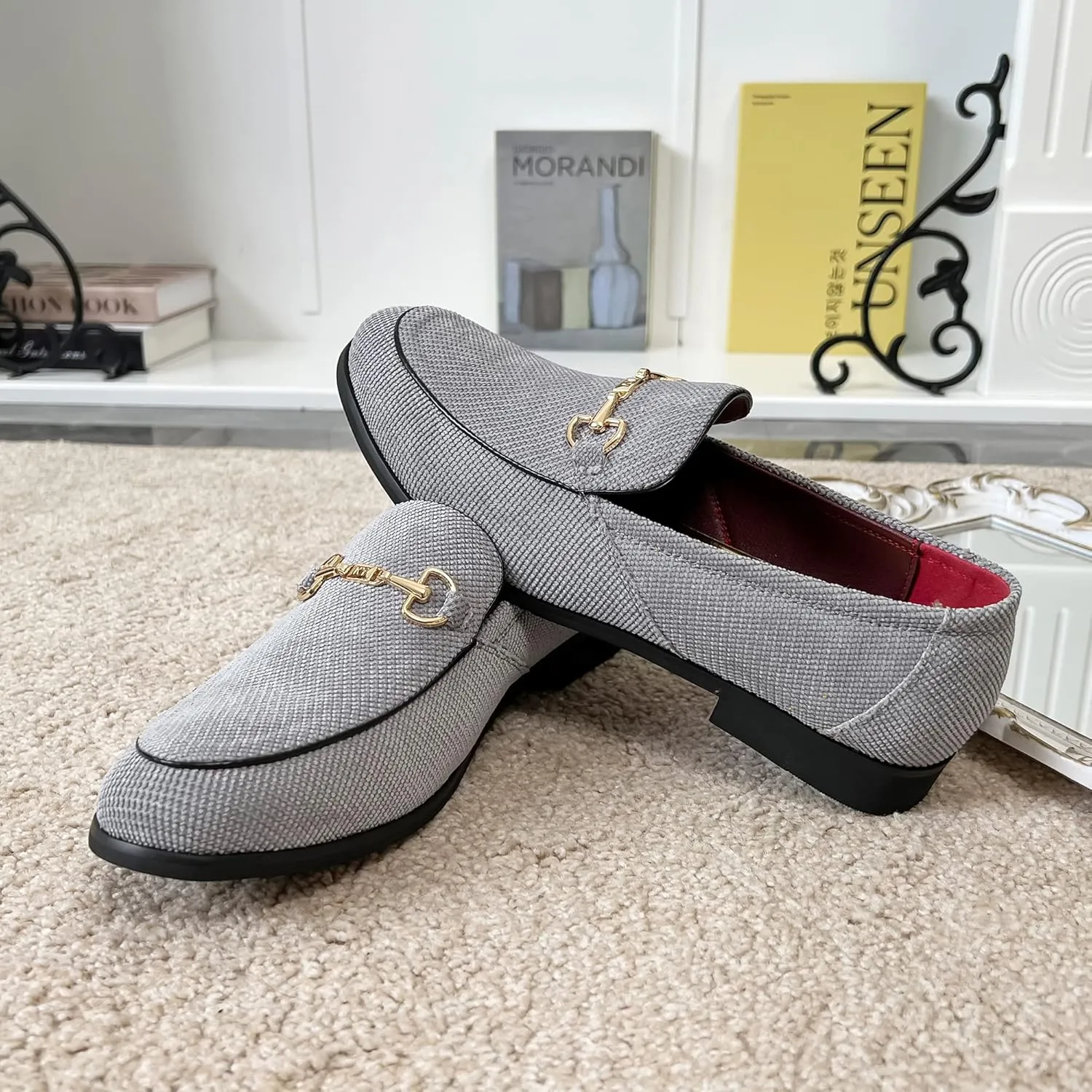 LCQL Men's Luxury Velvet Penny Loafer Shoes Noble Slip-on Casual Suede Loafers Smoking Slippers Plus Size 7-13
