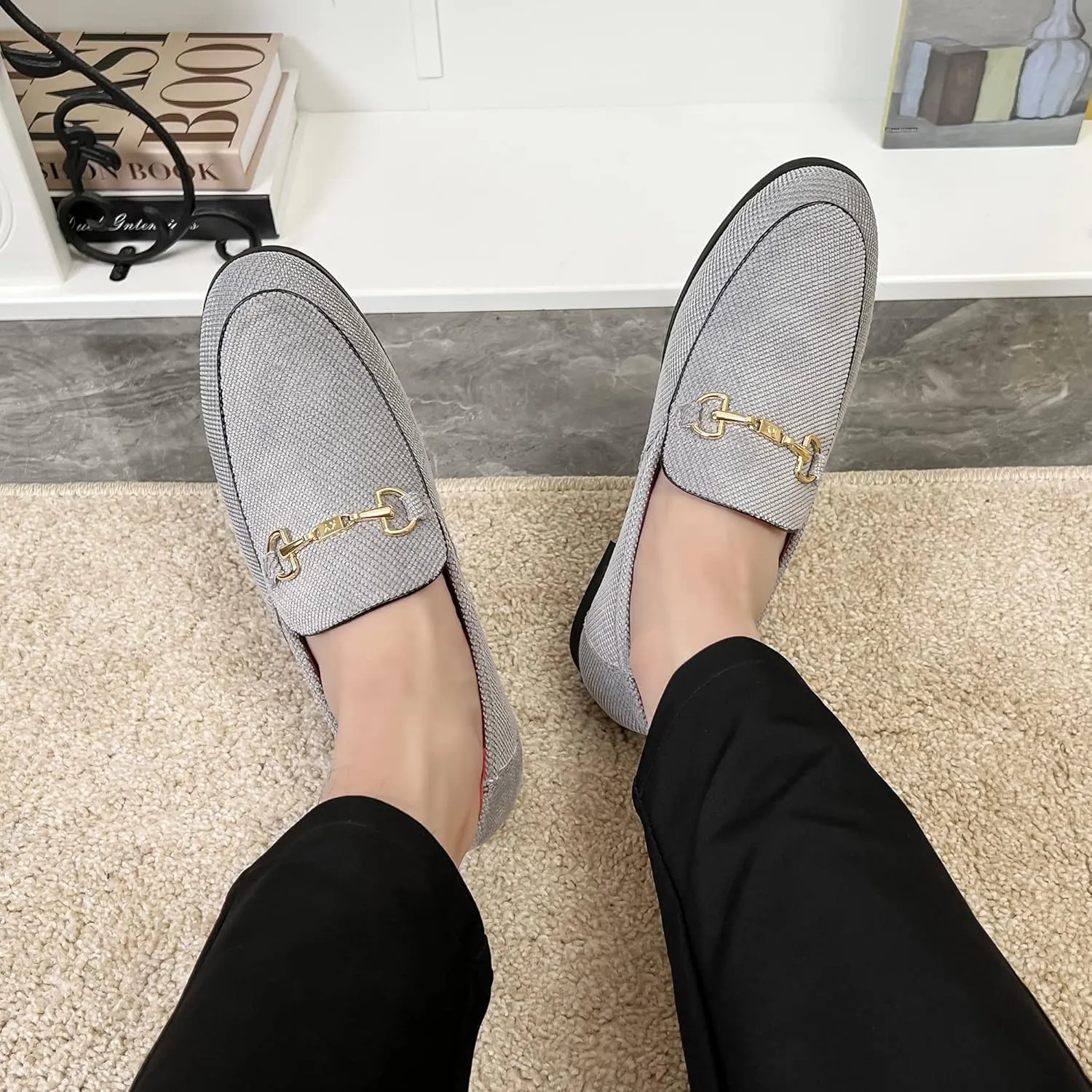 LCQL Men's Luxury Velvet Penny Loafer Shoes Noble Slip-on Casual Suede Loafers Smoking Slippers Plus Size 7-13