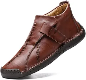 Men's Full Grain Breathable Oxford Dress Shoes,Handmade Italy Buckle Formal Loafers Leather Shoes