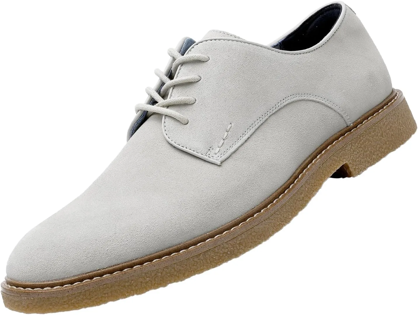 Men's Suede Casual Dress Shoes Lace-up Full Grain Breathable Business Oxford Fashion