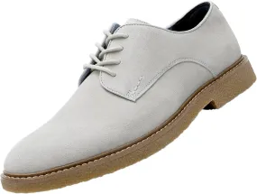 Men's Suede Casual Dress Shoes Lace-up Full Grain Breathable Business Oxford Fashion