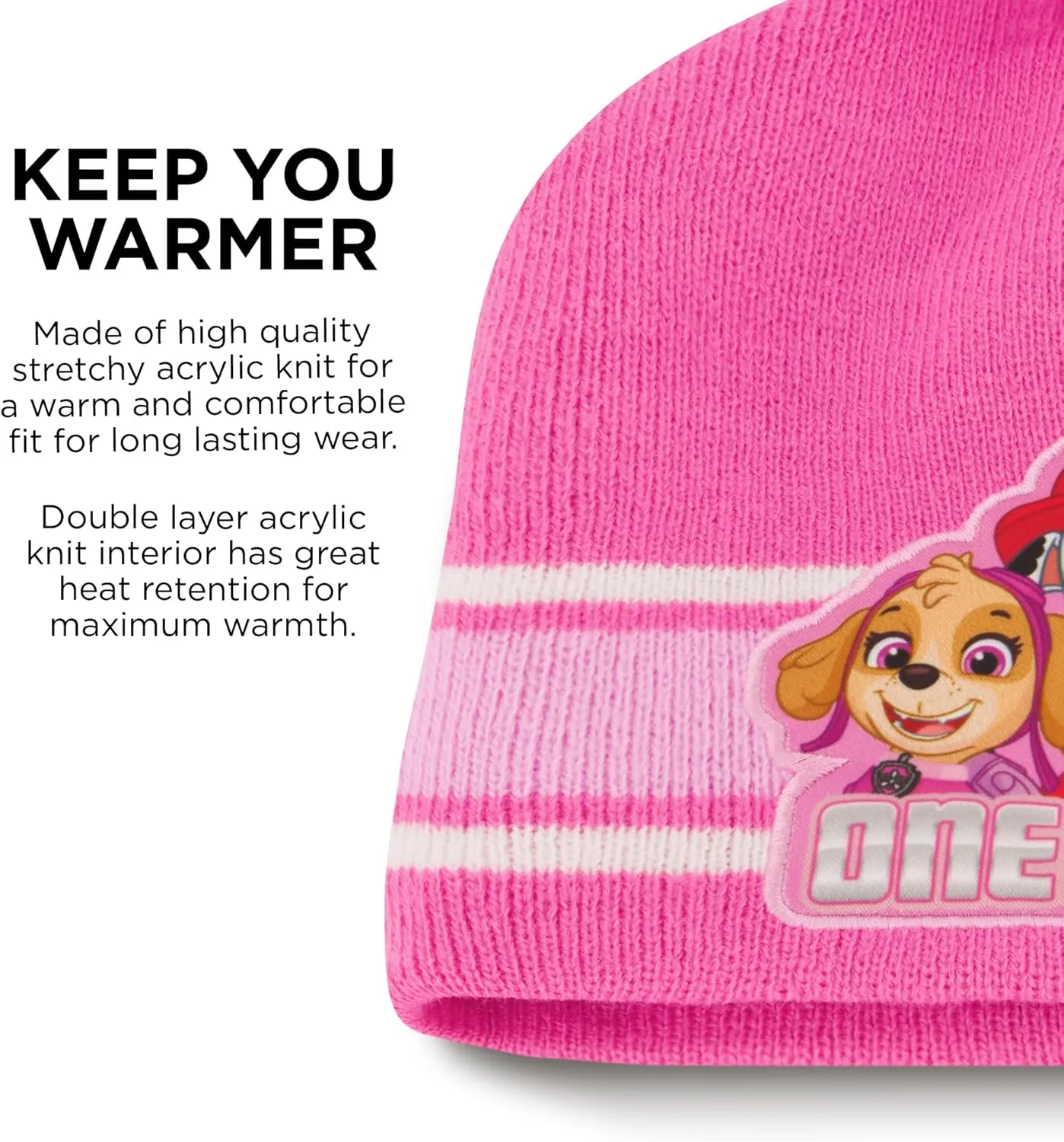 Nickelodeon girls Toddler Winter Hat, Scarf & Mittens Set 2-4 Or Paw Patrol Marshall Hat, Scarves & Kids Gloves Sets 4-7