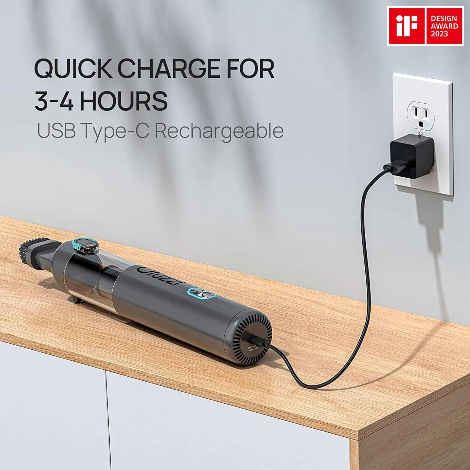 Ofuzzi H8 Apex Cordless Handheld Vacuum Cleaner, 12kPa/30AW Powerful Suction, Dual Filtration, Lightweight