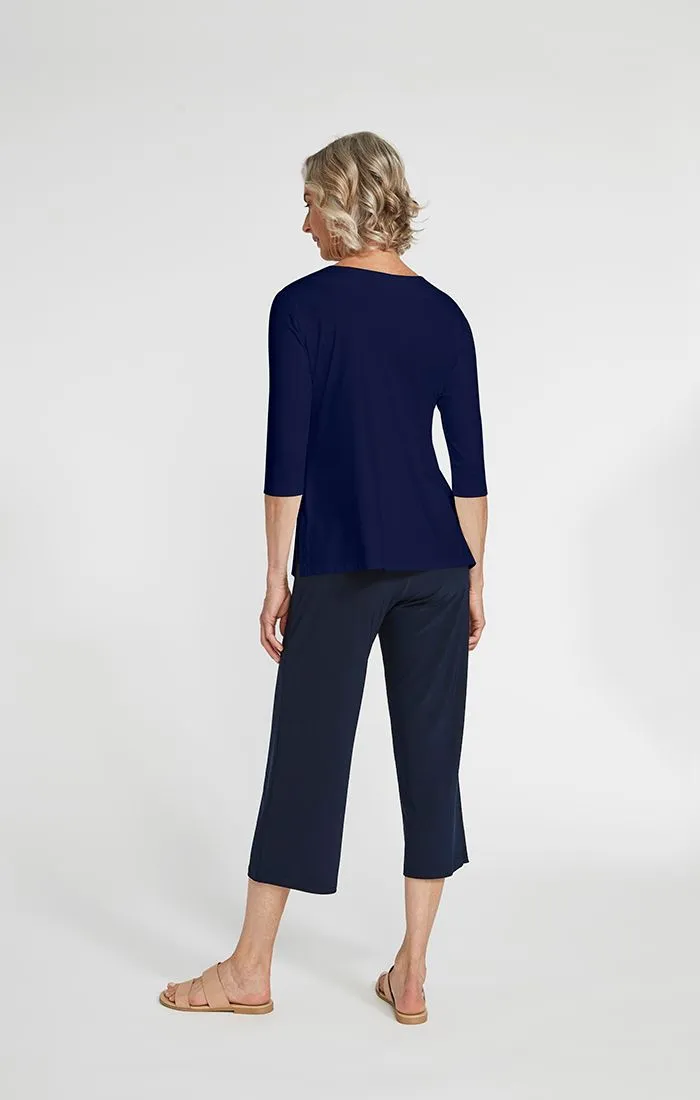 Sympli Jersey Halo Reversible 3/4 Sleeve Top