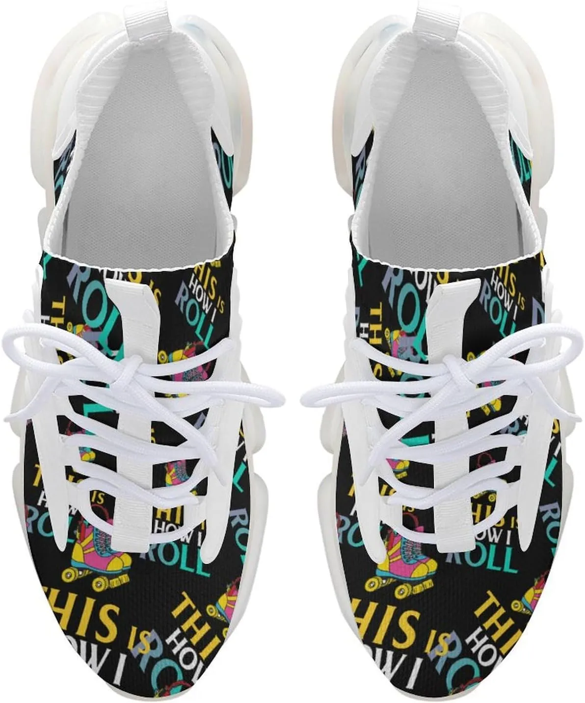 This is How I Roll Roller Skates Running Shoes for Men Low Top Athletic Training Shoe Sports Walking Shoes Non-Slip Gym Sneakers
