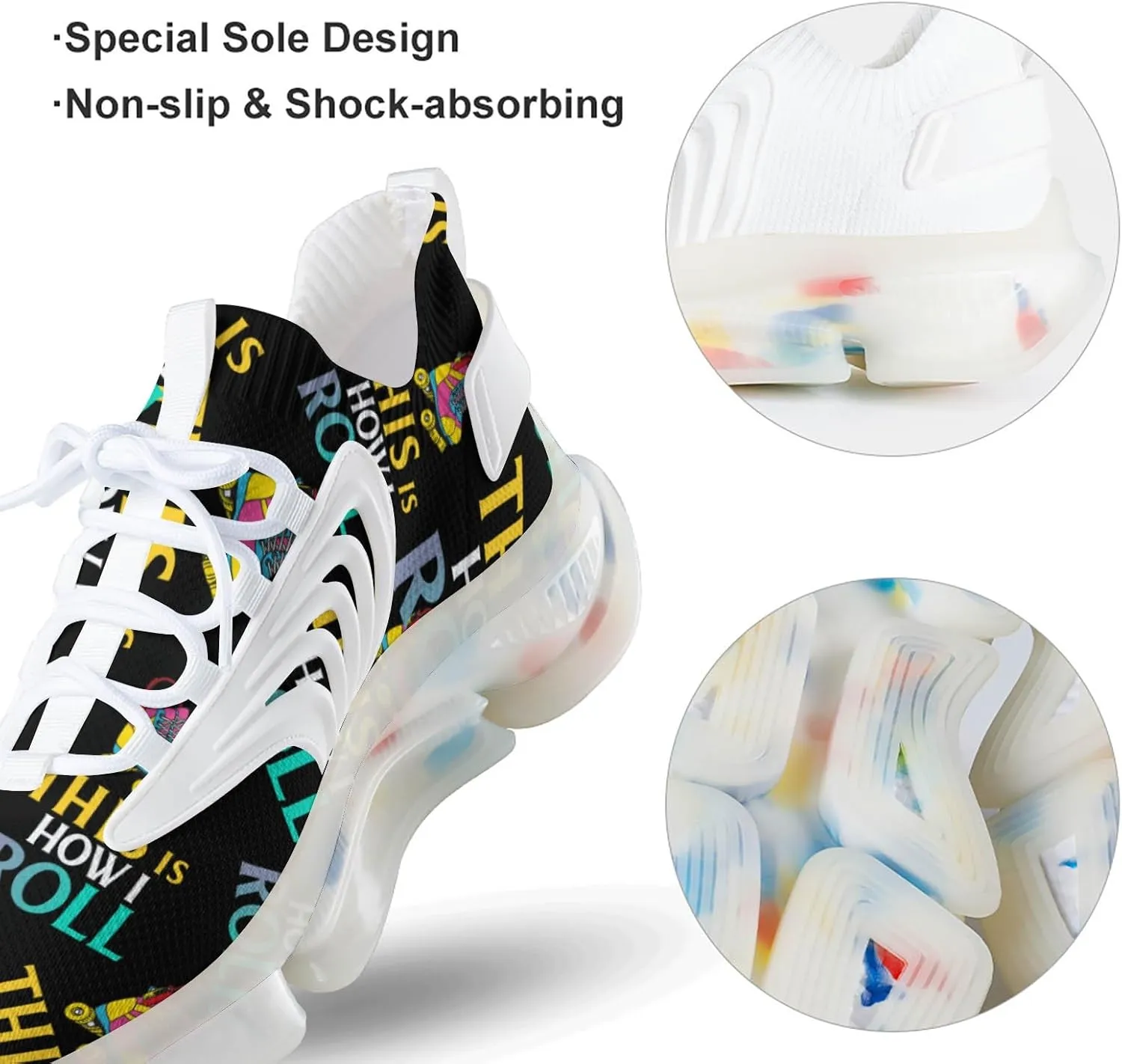 This is How I Roll Roller Skates Running Shoes for Men Low Top Athletic Training Shoe Sports Walking Shoes Non-Slip Gym Sneakers