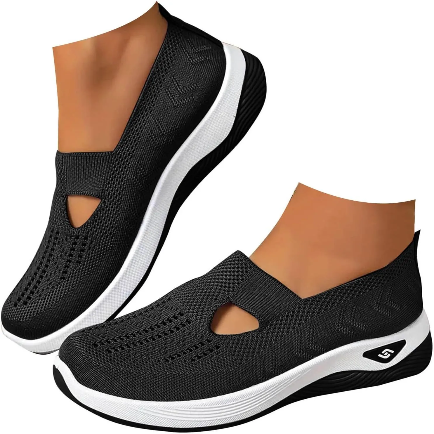 Womens Walking Shoes 2024 New Orthopedic Shoes Breathable Slip On Arch Support Non-Slip Sneakers Comfortable Loafers